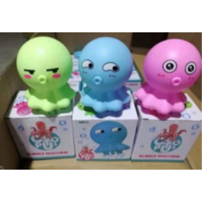 Іграшка восьминіг пускає бульбашки з рідиною