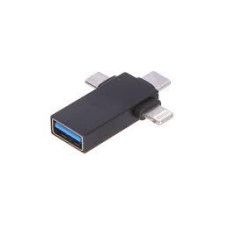 Адаптер OTG USB на Type-C+Micro+iPhone (3в1) SX-39