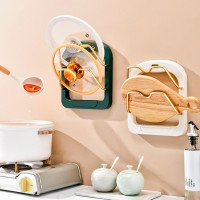 Подставка на стену для крышек kitchen pot cover rack