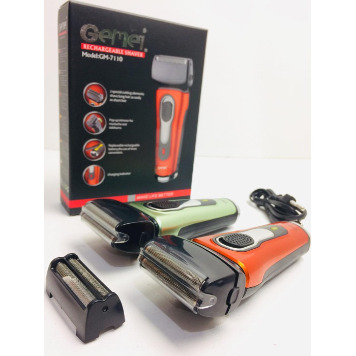 Електробритва Gemei GM-7110 сіткова з тримером