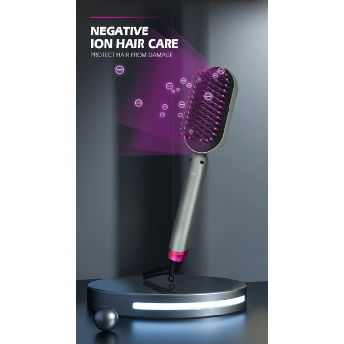 Электрическая расческа выпрямитель для волос+ масло Ionic 60W DSP 10248