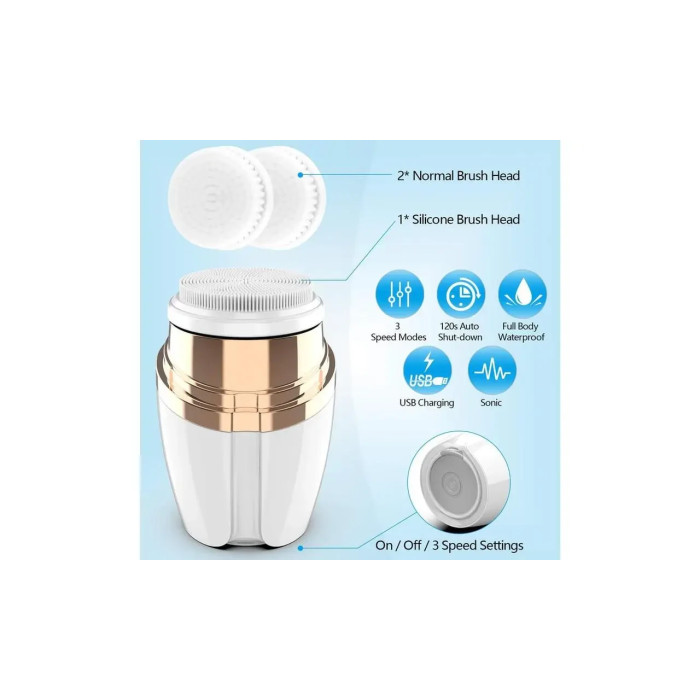 Щетка для лица Soniс Facial Cleansing Brush LT-606 с насадками