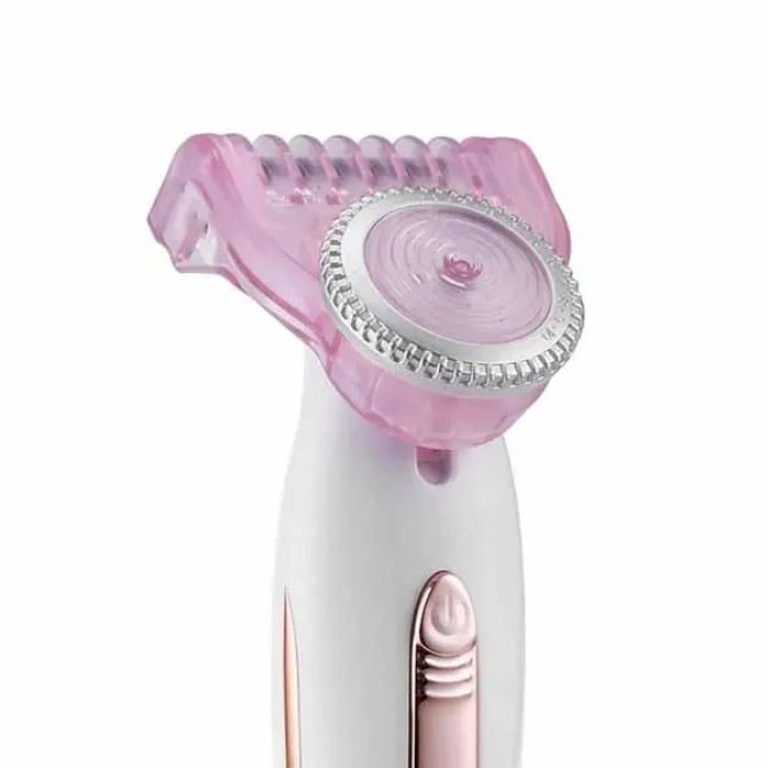 Электробритва женская для сухого бритья водонепроницаемая White/Pink DSP 70136