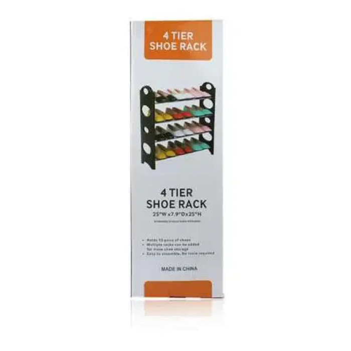 Полиця для взуття Shoe Rack 4 полиці 12 пар