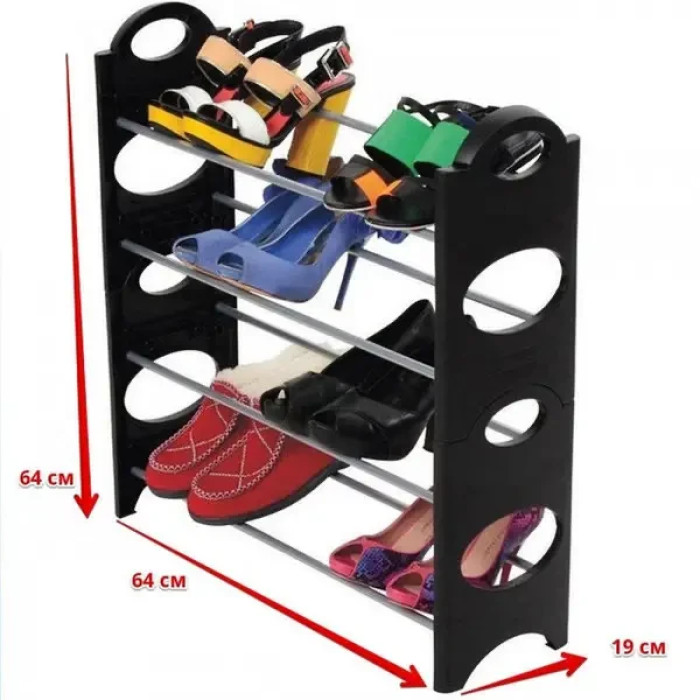 Полиця для взуття Shoe Rack 4 полиці 12 пар