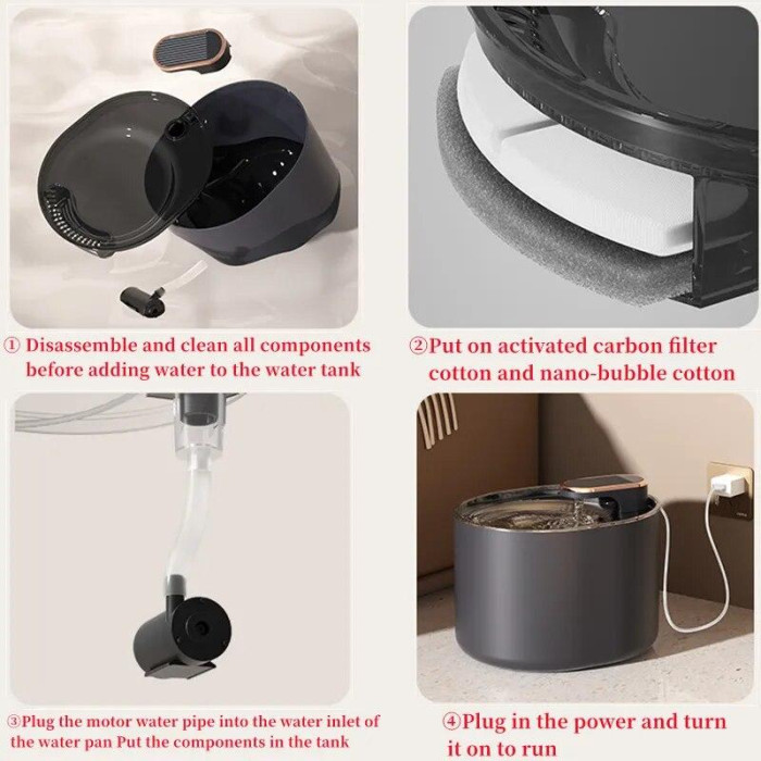 Автоматичний поїльник 3 л, безшумний USB LY-416