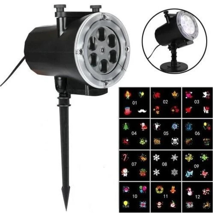 Дисколампа вулична LASER LIGHT STAR SHOWER WITH REMOTE AND 12 PHOTO