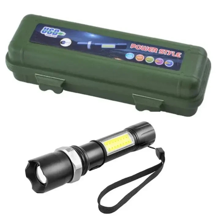 Фонарик ручной BL W546 + COB usb charge