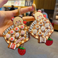 Детская игрушка-брелок Pop It №11 coffee