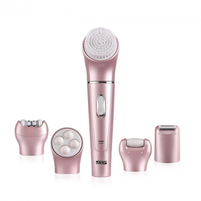 Епілятор акумуляторний для вологої та сухої епіляції 5в1 DSP 70153 з насадками