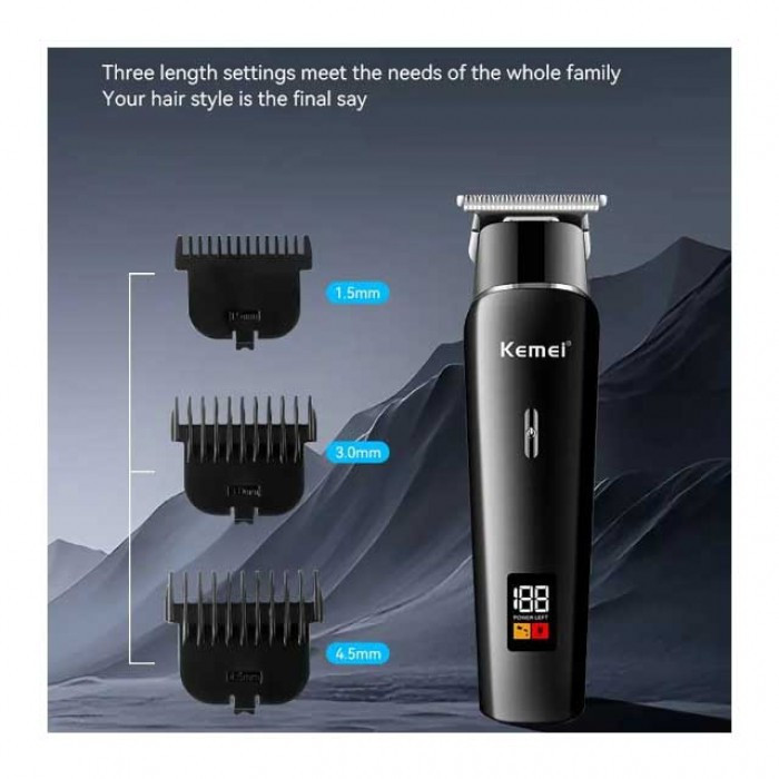 Акумуляторна машинка для стриження волосся Kemei KM-1113