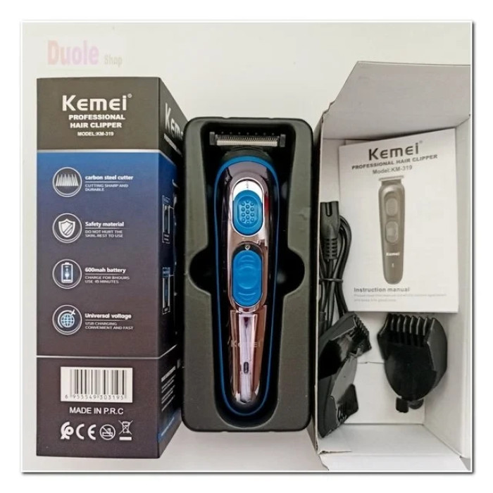 Акумуляторна машинка для стриження волосся Kemei Km-319