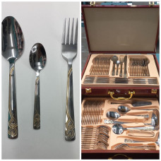 Набір столових приборів RB-2435 із 72 предметів у подарунковій валізі на 12 персон