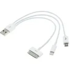 USB-кабель 3 в 1 20 см — Micro USB, iPad, iPhone 5/6