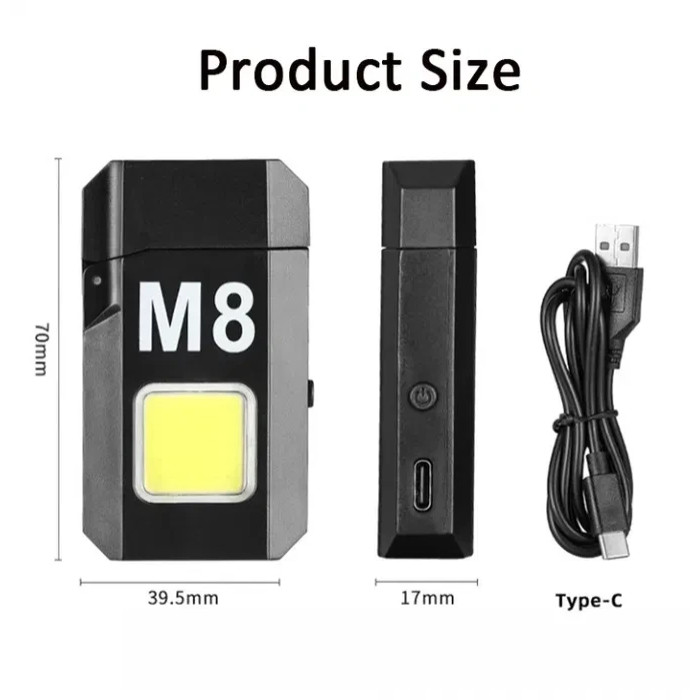 Запальничка спіральна USB і Led ліхтарик 6002 M8