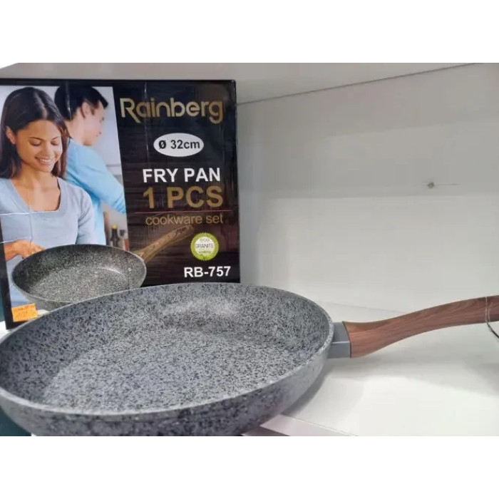 Сковорідка з мармуровим антипригарним покриттям 32 см RB-757