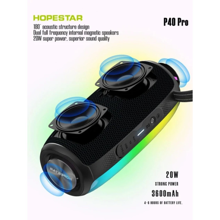 Портативна Bluetooth колонка Hopestar P40 Pro