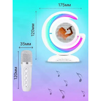 Ночник-лампа с беспроводной Bluetooth колонкой Lightshow с ОДНИМ микрофоном YS-110