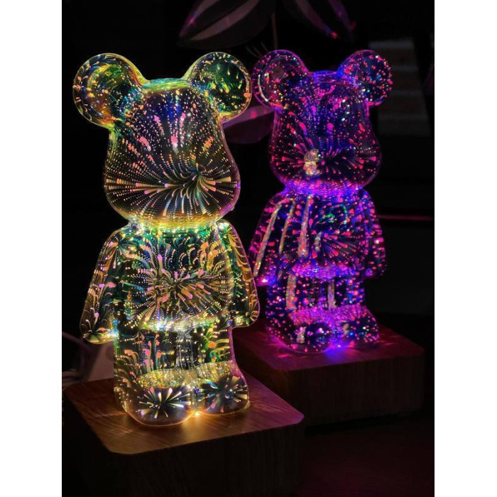 3D ночник светильник Мишка Фейерверк MAG-732