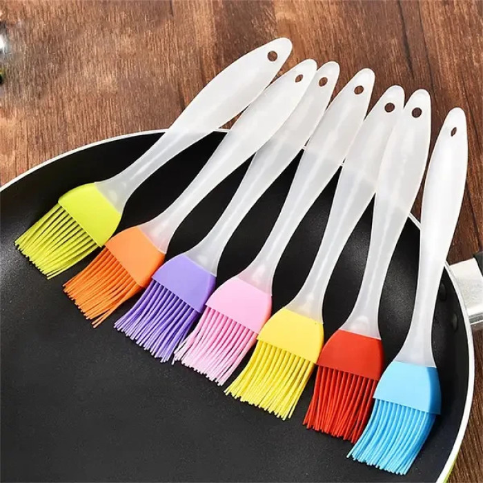 Силіконова щіточка для змащування універсальна з лопаткою Plastic brush set AND682