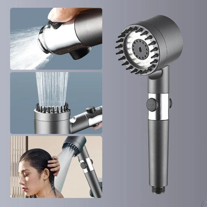 Масажна лійка з обертанням 360° Turbocharged Shower Head