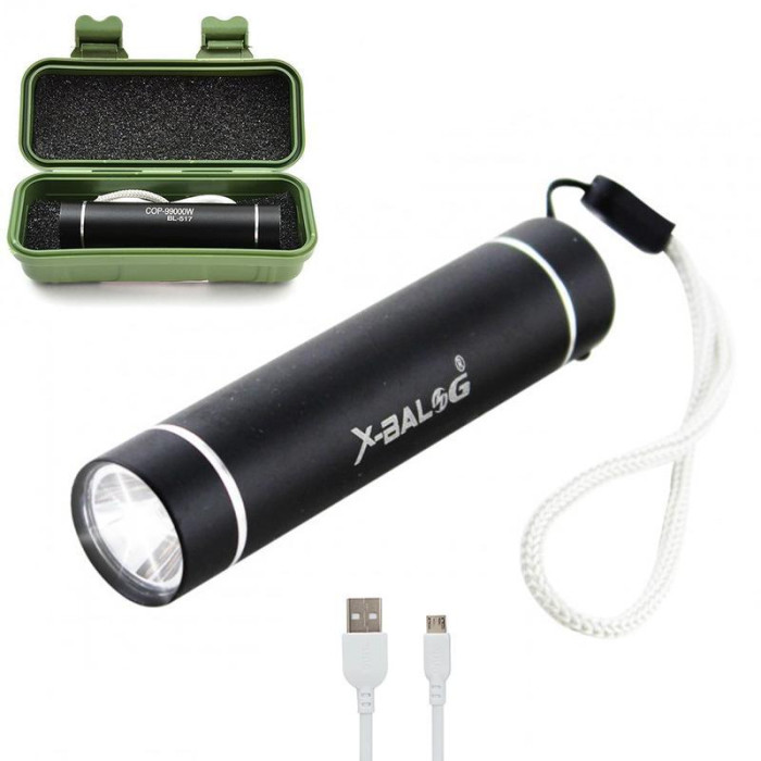 Ліхтарик ручний BL 517 COB usb micro charge