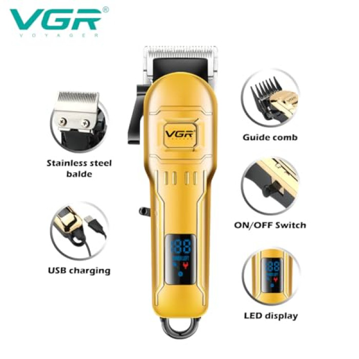 Акумуляторна машинка для стриження волосся VGR V-268
