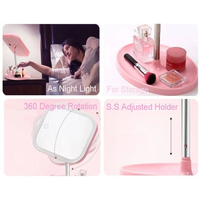 Зеркало с подсветкой на телескопической ножке MAG-737