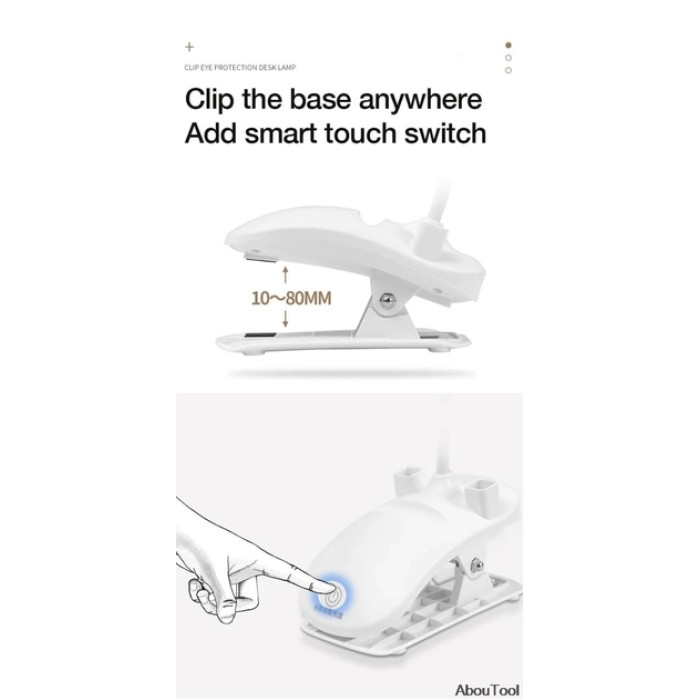 Лампа настільна на прищіпці BL-1238 (3 режими)