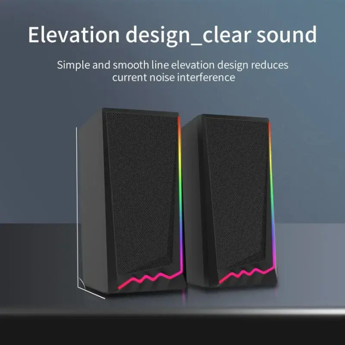 Музичні колонки для комп'ютера 2.0 E1064 RGB