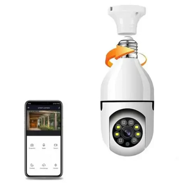 Камера CAMERA SMART IP Лампочка Q 16S-1 / y388 2MP Кругла