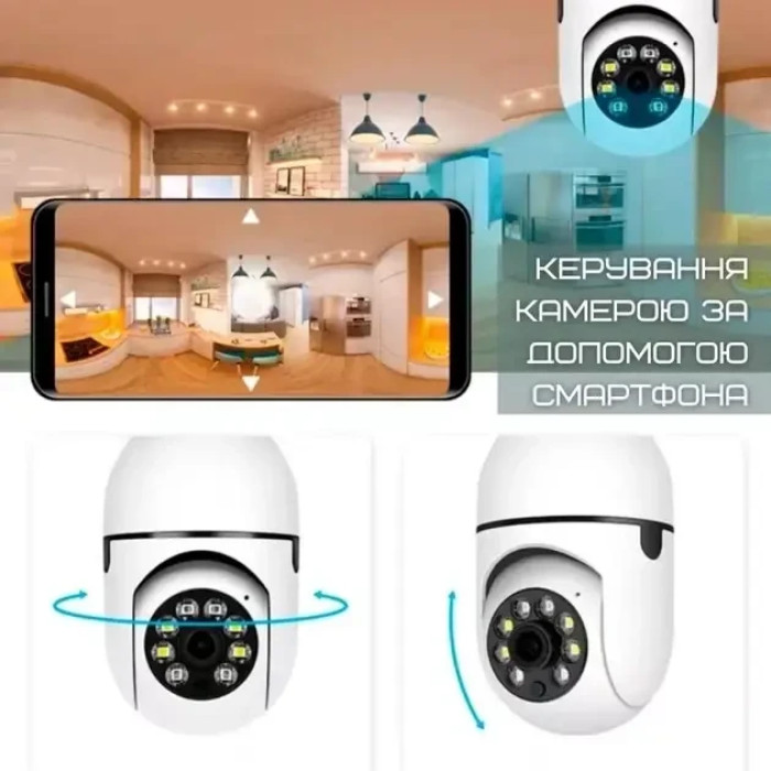Камера CAMERA SMART IP Лампочка Q 16S-1 / y388 2MP Кругла