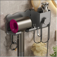 Настінний тримач для фена з органайзером Storage Shelf AND-74-20-50PCS