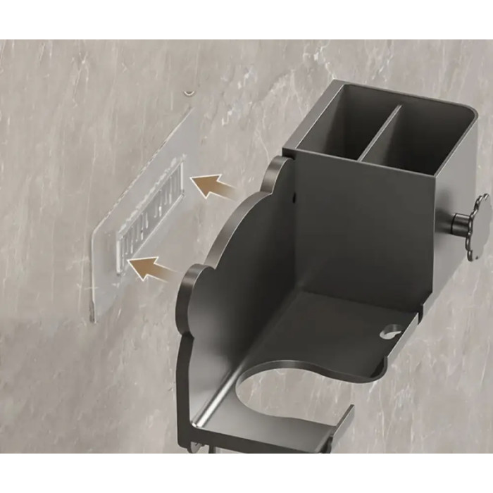 Настінний тримач для фена з органайзером Storage Shelf AND-74-20-50PCS