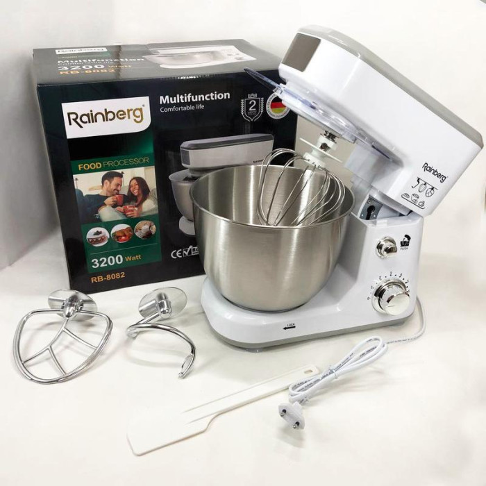 Тестомес Rainberg RB-8082 3200 Вт Насадки 3 шт.