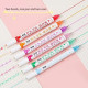 Набір із 6 спец маркерів Kawaii Flowers Line Shaped Highlighter Pens двосторонні