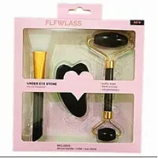 Нефритовый роллер для лица из натурального нефрита + Гуаша и Кисточка 3в1