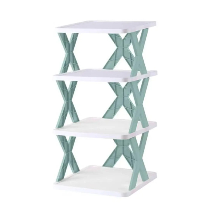 Вертикальна складана полиця органайзер для взуття на 3 яруса