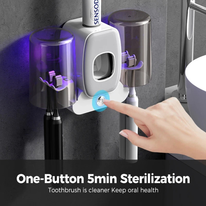 Диспенсер для зубної пасти Toothbrush Holder з тримачем зубних щеток
