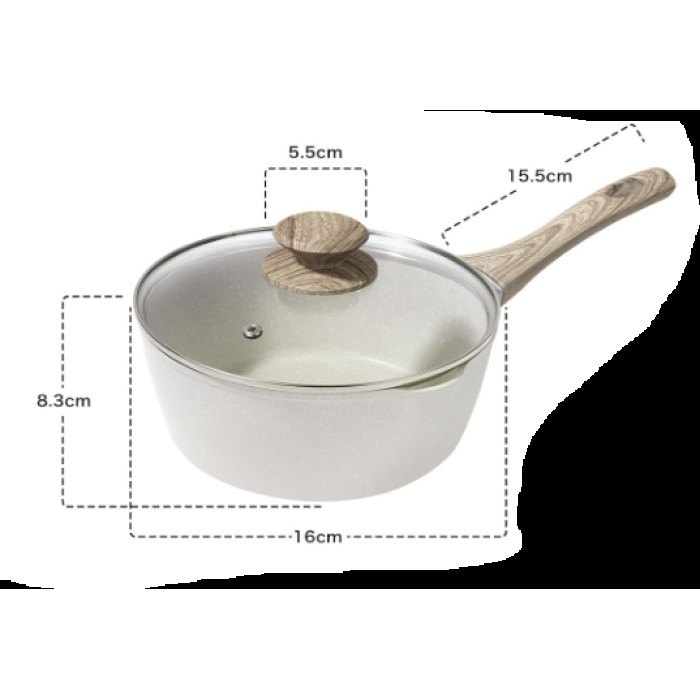 Сотейник з антипригарним покриттям 16 см 1,2 л RB-770