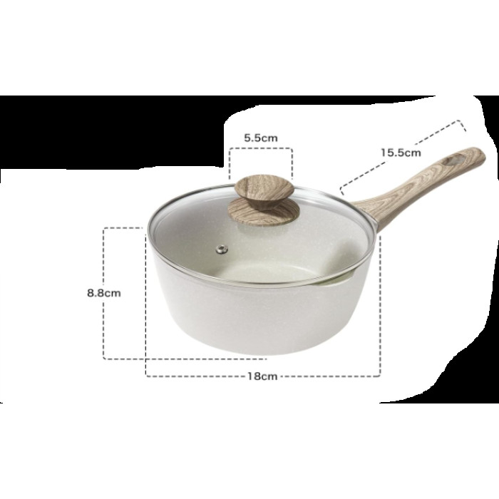 Сотейник з антипригарним покриттям 18 см 1,5 л RB-772