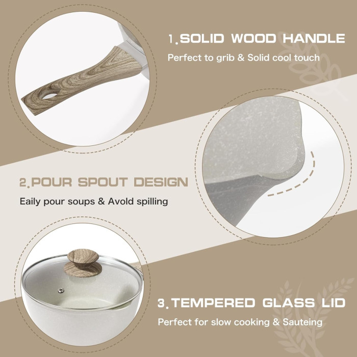 Сотейник з антипригарним покриттям 20 см 2 л RB-774