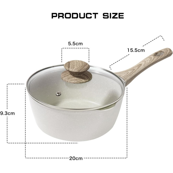 Сотейник з антипригарним покриттям 20 см 2 л RB-774