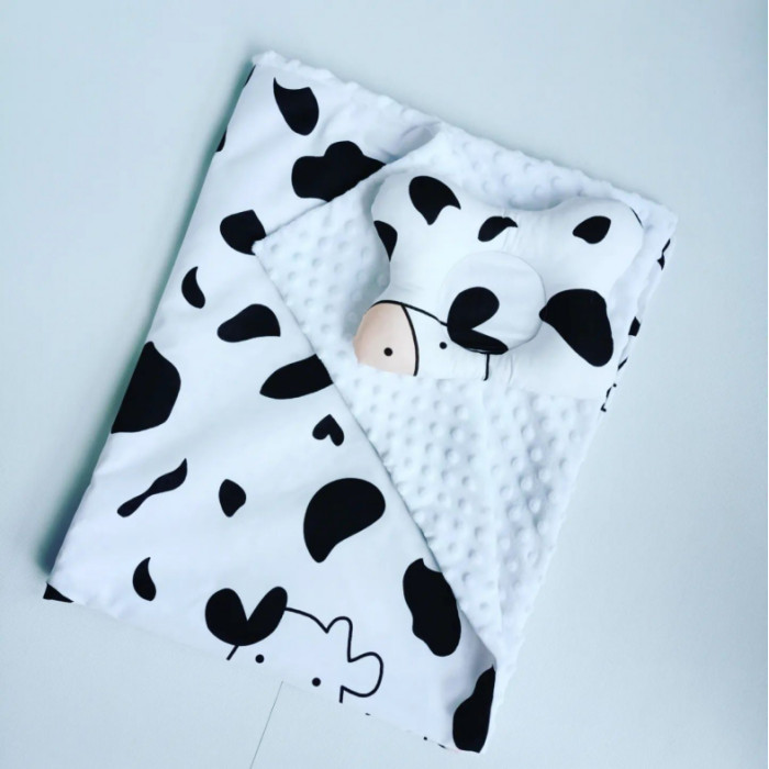 Двосторонній плюшевий дитячий плед 80*100 см