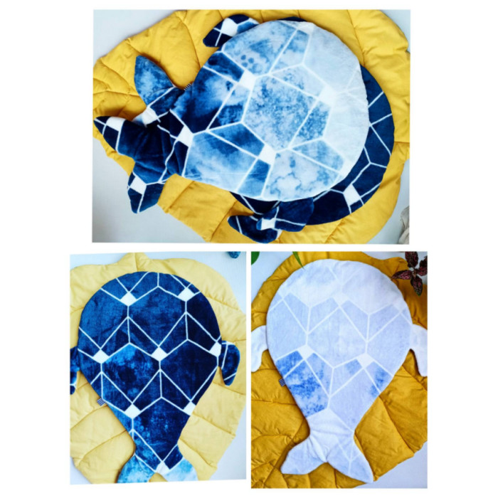 Дитячий плюшевий килимок у формі кита 75*50 см