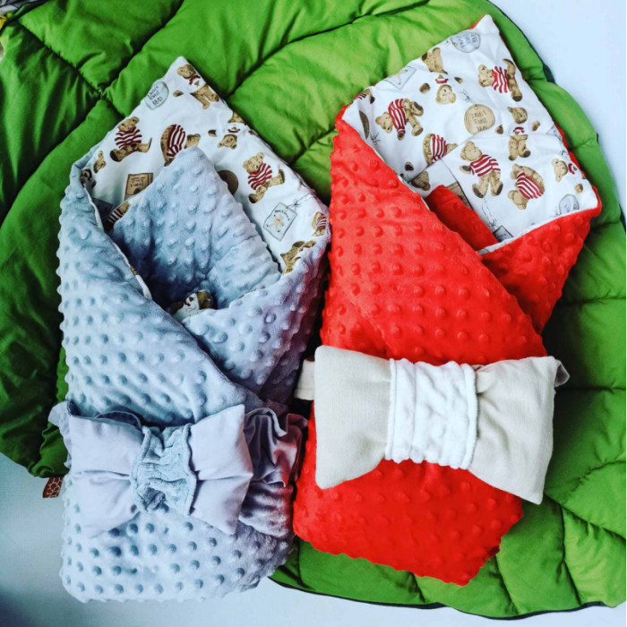 Тепла дитяча ковдра з поєднанням плюшу 100*80 см