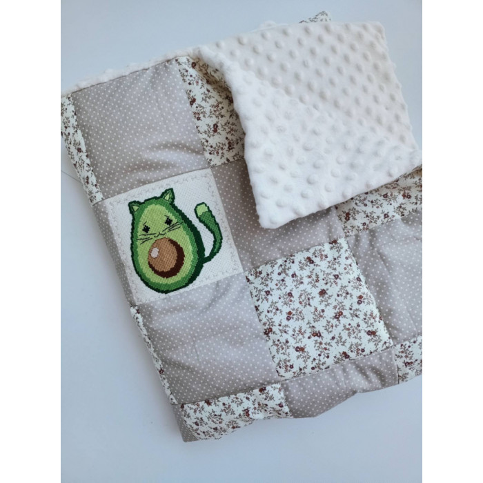 Тепла дитяча ковдра з поєднанням плюшу 100*80 см