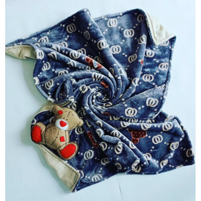 Дитячий плед із принтом ведмежати 100*80 см