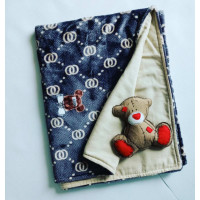 Детский плед с принтом медвежонка 100*80 см