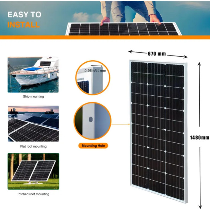 Портативна сонячна панель 170W